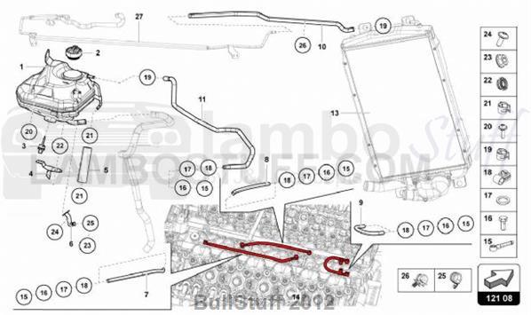 2018 Lamborghini AVENTADOR S CANADA COOLING SYSTEM (121.08.00)